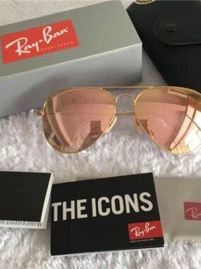 Ray-Ban 3025 Pink Aviator Sunglasses 58mm